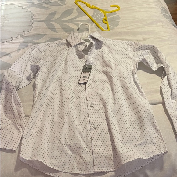Kenneth Cole White and Black Patterned Shirt - Picture 1 of 4